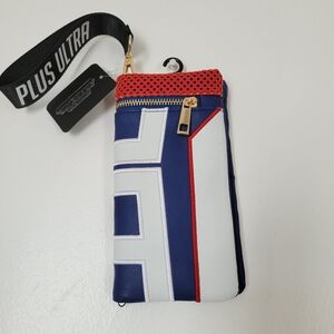 Bioworld Wallet My Hero Academia Wallet Wristlet (Plus Ultra) Red/white/blue